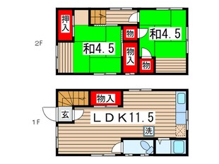 秋本荘の物件間取画像